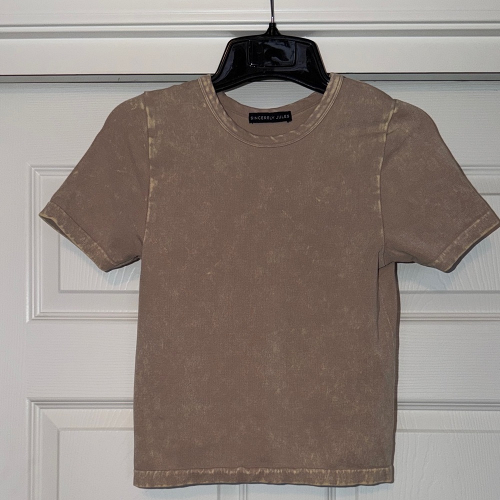 Taupe Short Sleeve Tee